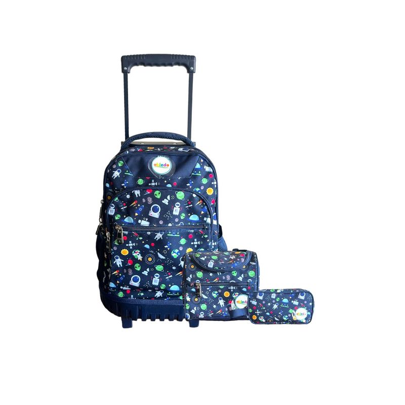 EKIZDE - MOCHILA ESCOLAR CON RUEDAS TRI-PACK 30 LITROS - SPACE MODEL