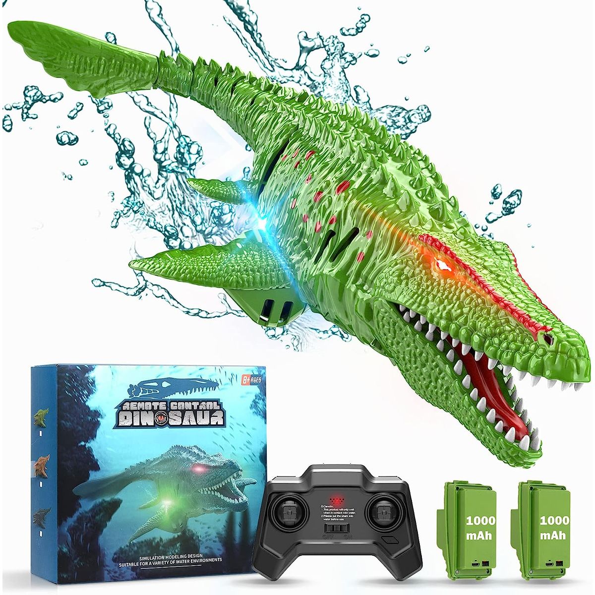 HOSHI - Dinosaurio Acuático Eléctrico a Control Remoto Verde
