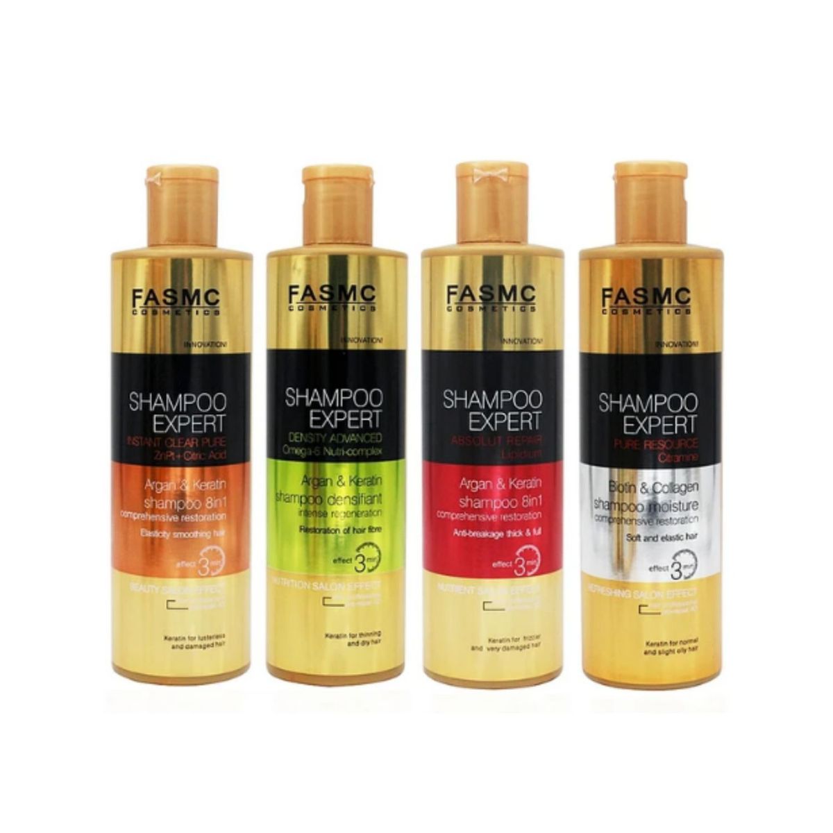 FASMC COSMETICS - Pack Shampoo + Acondicionador Expert Argan y Keratin 500ml