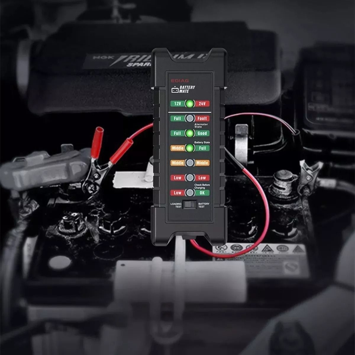 EDWINAYY - Ediag Bm410 12v 24v Probador Batería Coche Alternador Tester