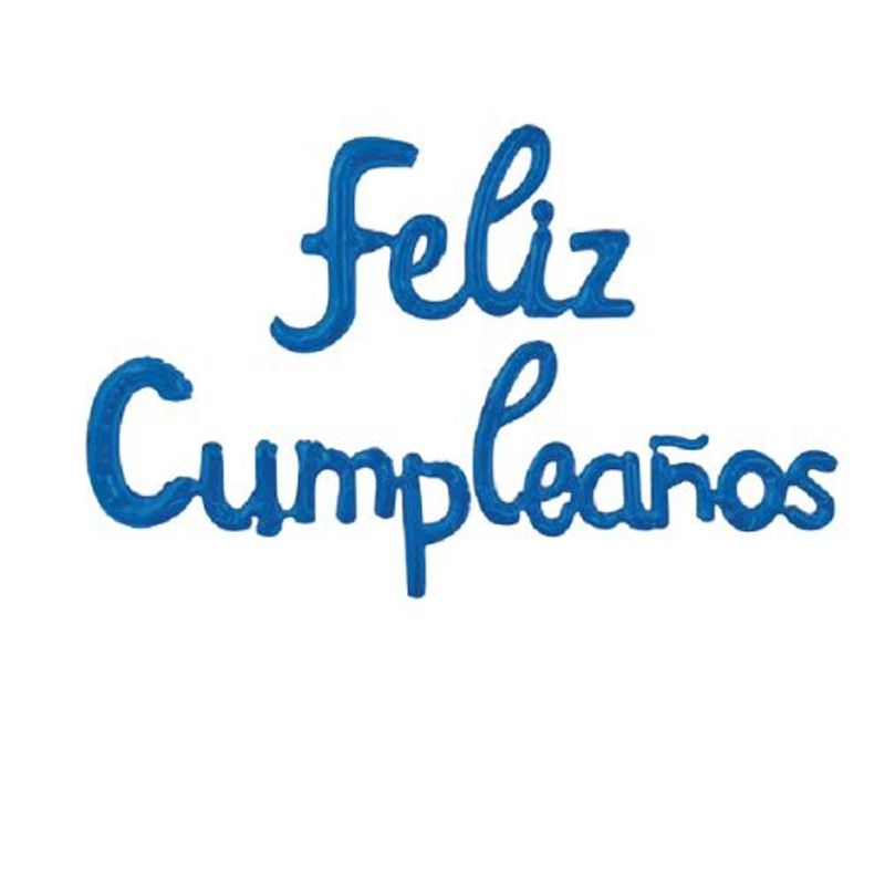 GENERICO - Globos Letras Diseño Feliz Cumpleaños Azul