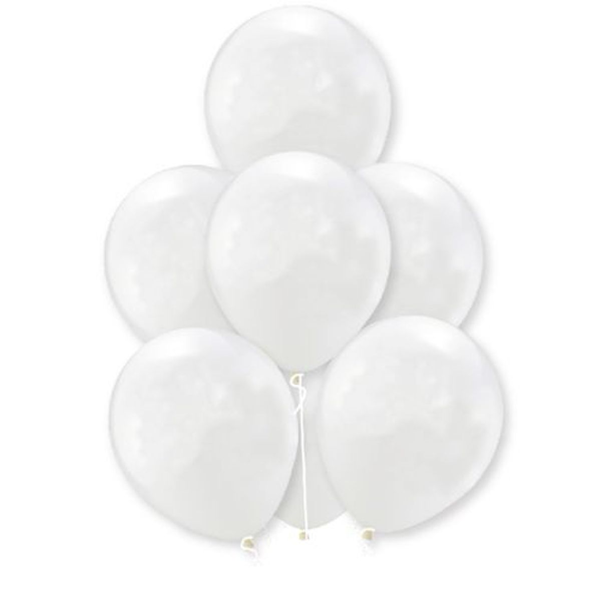 GENERICO - Globos Latex Color Blanco 10 Unidades 25 Cm