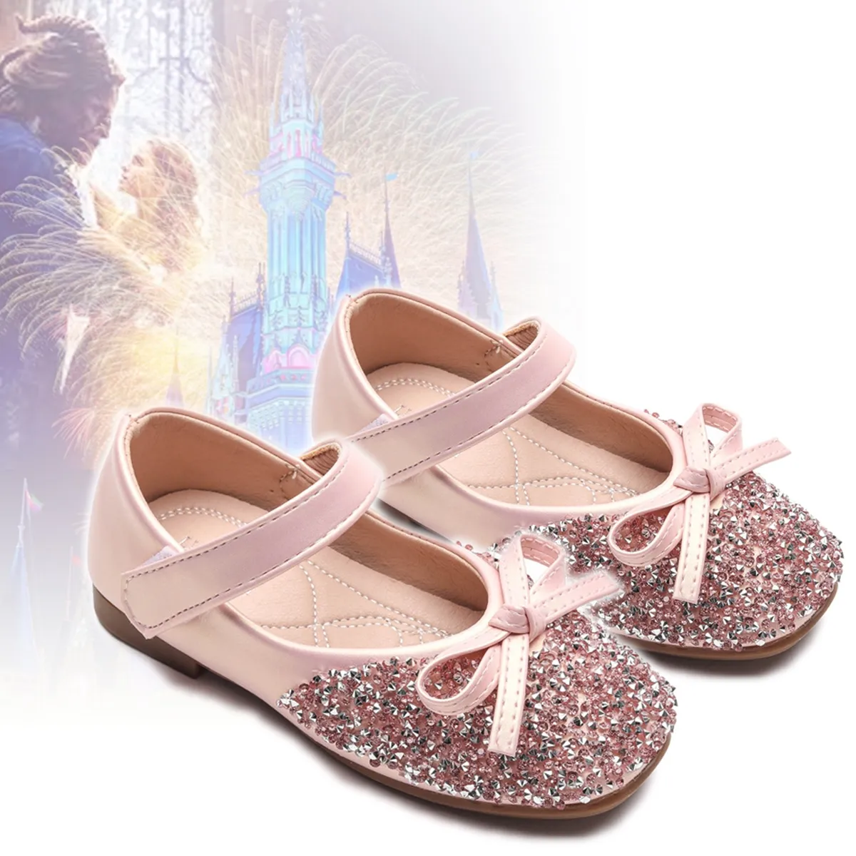 EDWINAYY - Zapatos De Niñas Princesas Planos Ballerina Fiesta Glitter