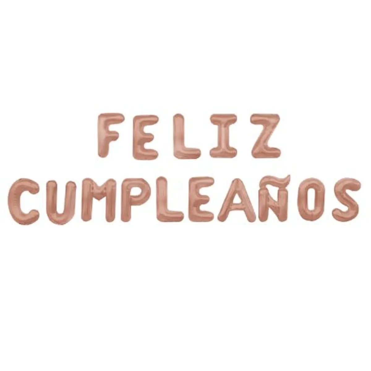 GENERICO - Globos Color Oro Rosado Diseño Letra Feliz Cumpleaños