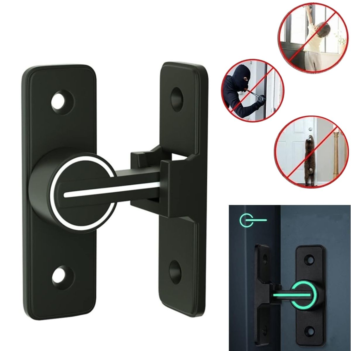 EDWINAYY - Pestillos Seguridad Cerradura Puertas Y Ventanas Antirrobo