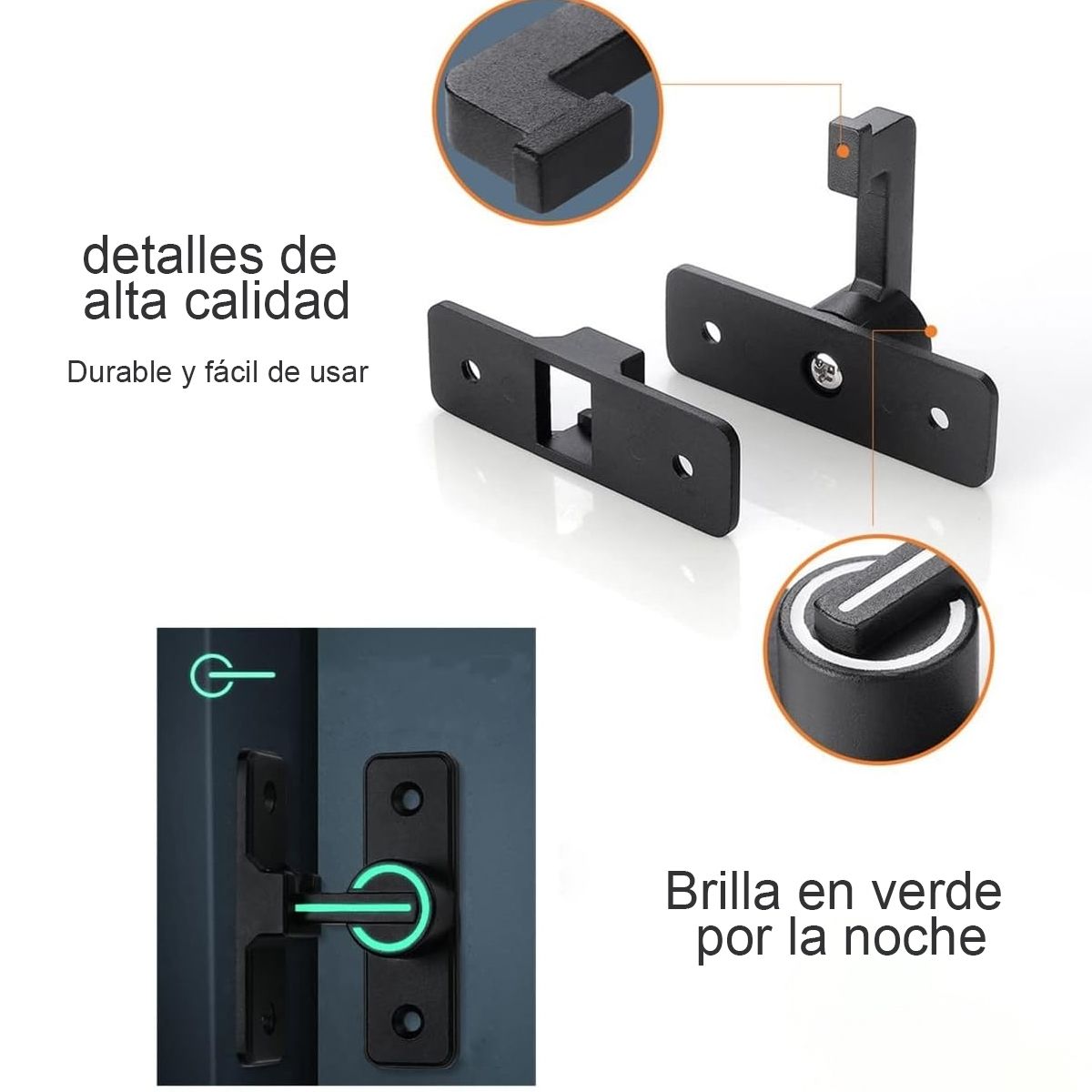 EDWINAYY - Pestillos Seguridad Cerradura Puertas Y Ventanas Antirrobo