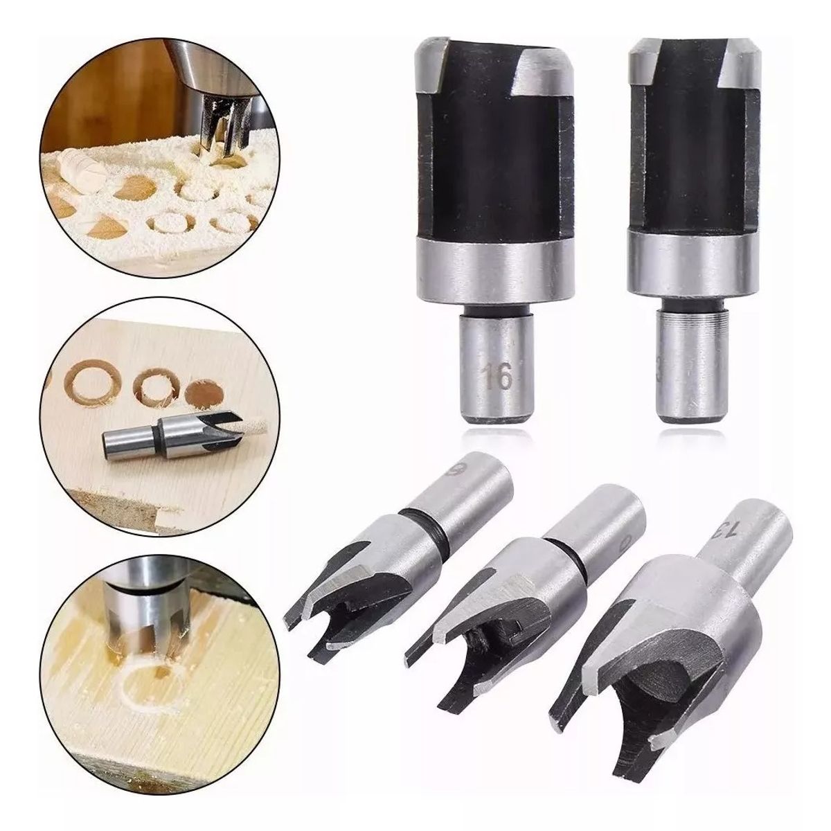 EDWINAYY - Set 8 Brocas Cortadoras De Tapón O Tarugo Para Madera