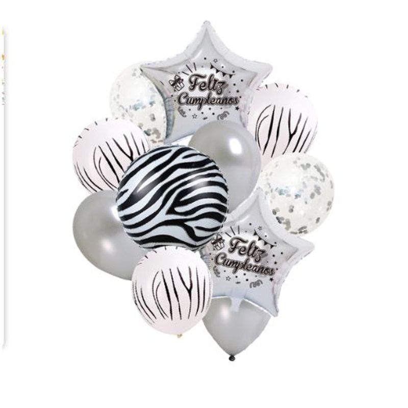 GENERICO - Globos Diseño Estrella Redonda Color Gris