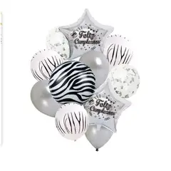 GENERICO - Globos Diseño Estrella Redonda Color Gris