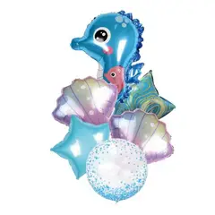 GENERICO - Globo Latex Diseño Caballo De Mar Azul