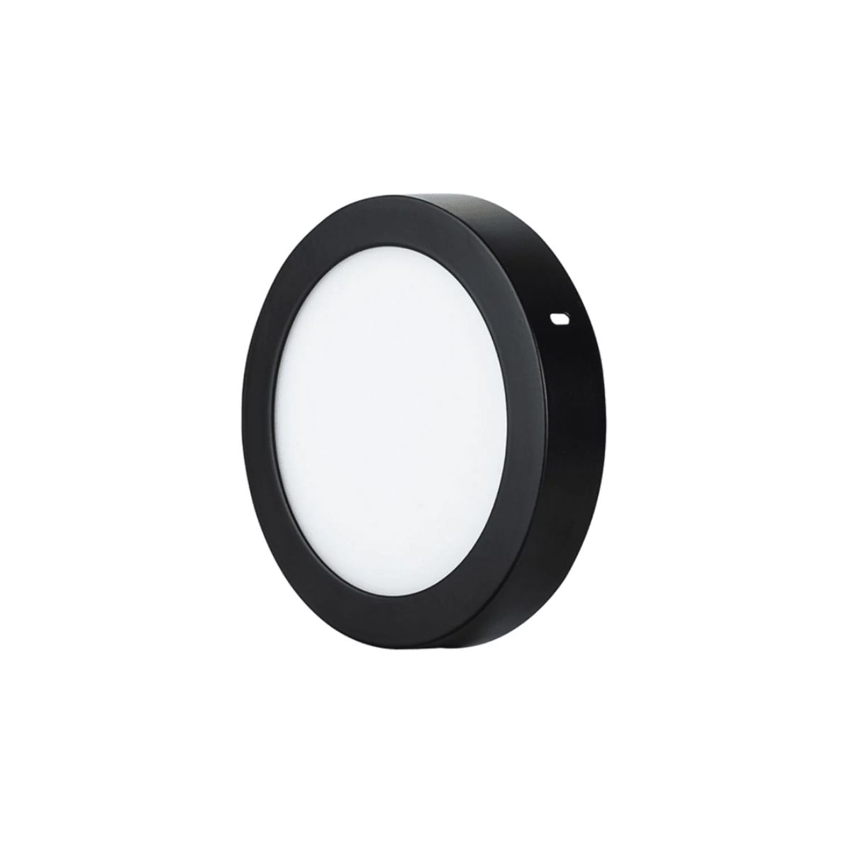 AVC - Panel Redondo LED Sobrepuesto Negro 6W Luz Fría