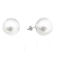 JOYAS MYTOKE - Aros Perla 14mm Clasica Plata Fina 925 Mujer Joven