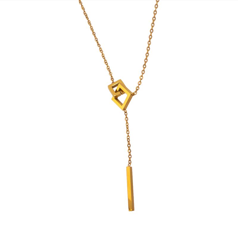 GENERICO - Collar Lariat Gold para mujer - Azul Zafira