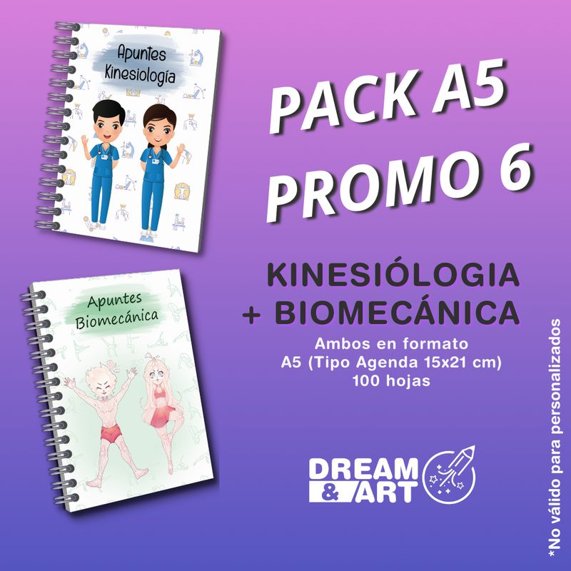 GENERICO - CUADERNO DE APUNTES KINESIOLOGÍA + BIOMECÁNICA A5 - 100 HOJAS