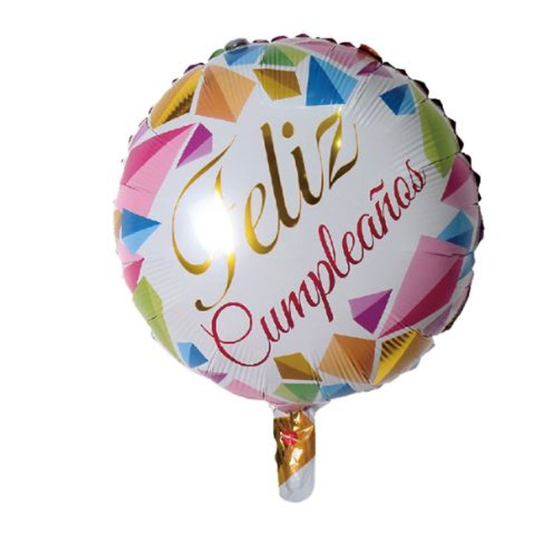 GENERICO - Globo Feliz Cumpleaños Redondo Latex Colores