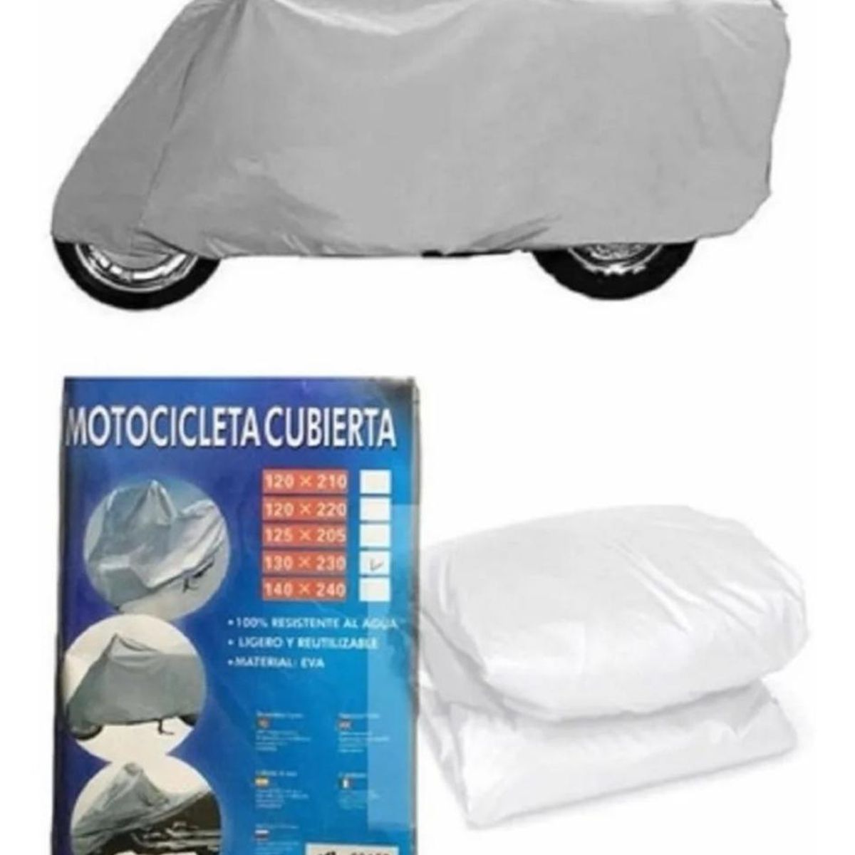GENERICO - Funda Impermeable Cubierta Para Moto Cubremoto 130x230