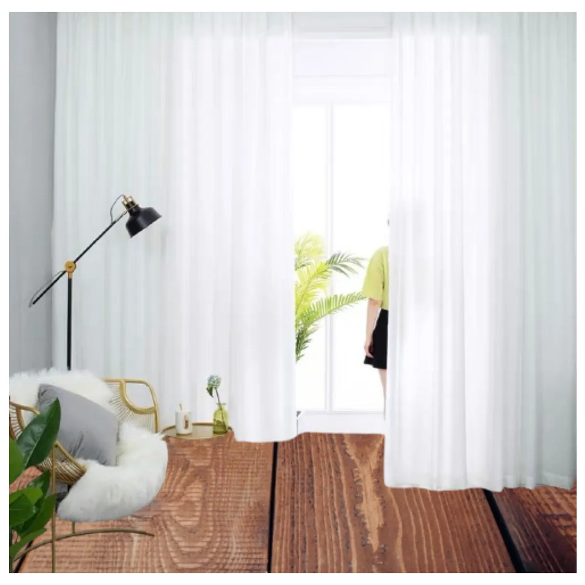 DIANA - visillo unicolor velo de novia140x230 2 paño con argolla