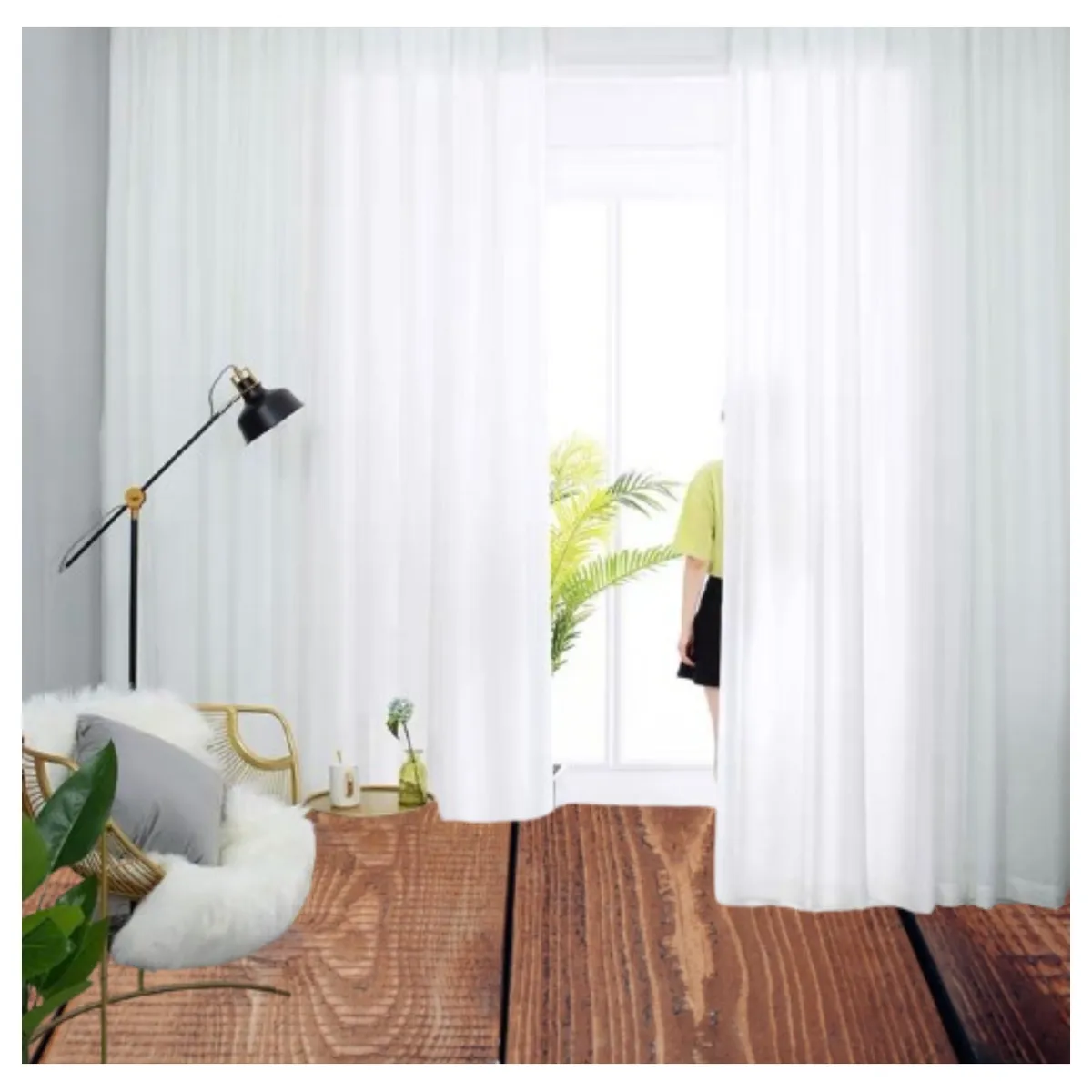 DIANA - visillo unicolor velo de novia140x230 2 paño con argolla