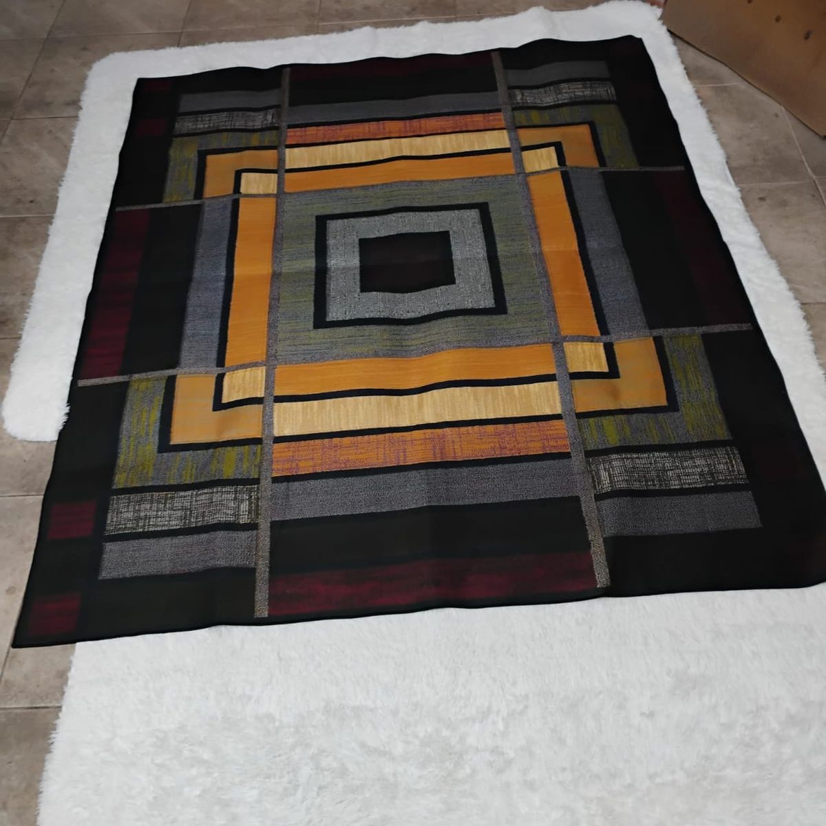 GENERICO - ALFOMBRA 160X200cm DISEÑO GEOMETRICO PARA LIVING  MARIA