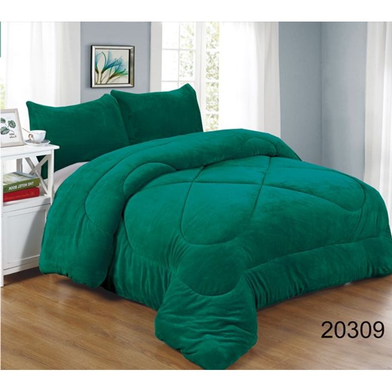 GENERICO - COBERTOR 2 PLAZA PLUSH CON CHIPORRO COLOR VERDE ROUSS