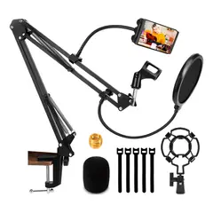 VIDITA - Kit Soporte Brazo Micrófono Condensador Estudio Grabación