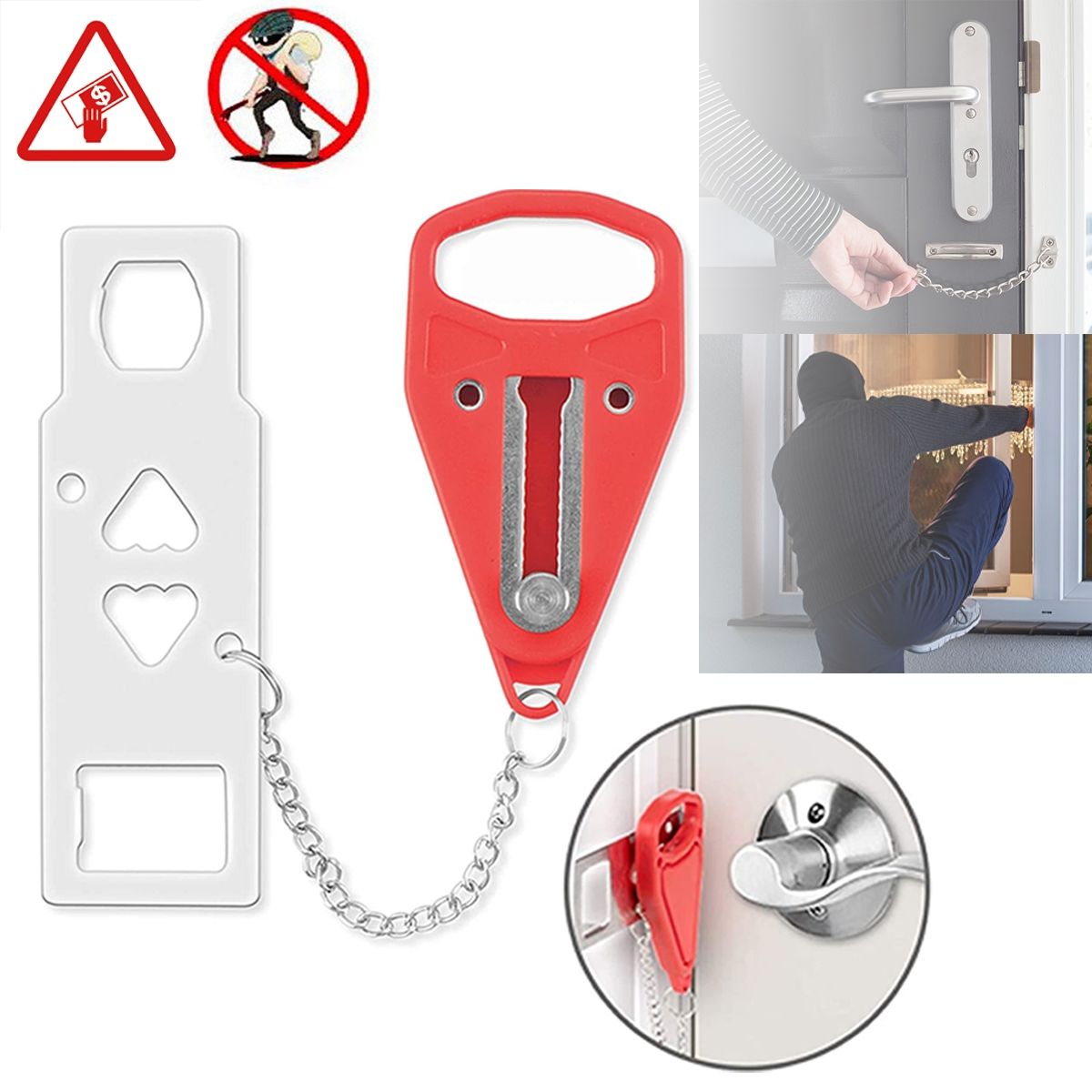 EDWINAYY - Cerraduras De Seguridad Alta Recamara Portátil Para Puertas