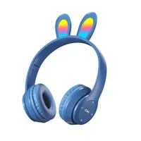 Audifonos Inalambricos Orejas De Conejo Bluetooth Azul