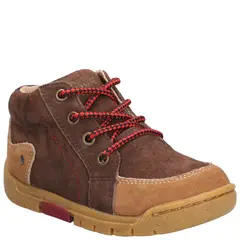 HUSH PUPPIES - Botin Cuero Caco Ii Niño Café