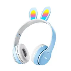 GENERICO - Audifonos Inalambricos Orejas De Conejo Bluetooth Celeste