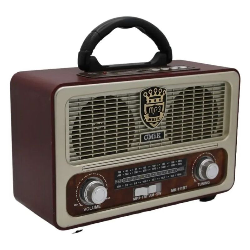 GENERICO - Mini Radio Retro Vintage Usb Bluetooth Fm