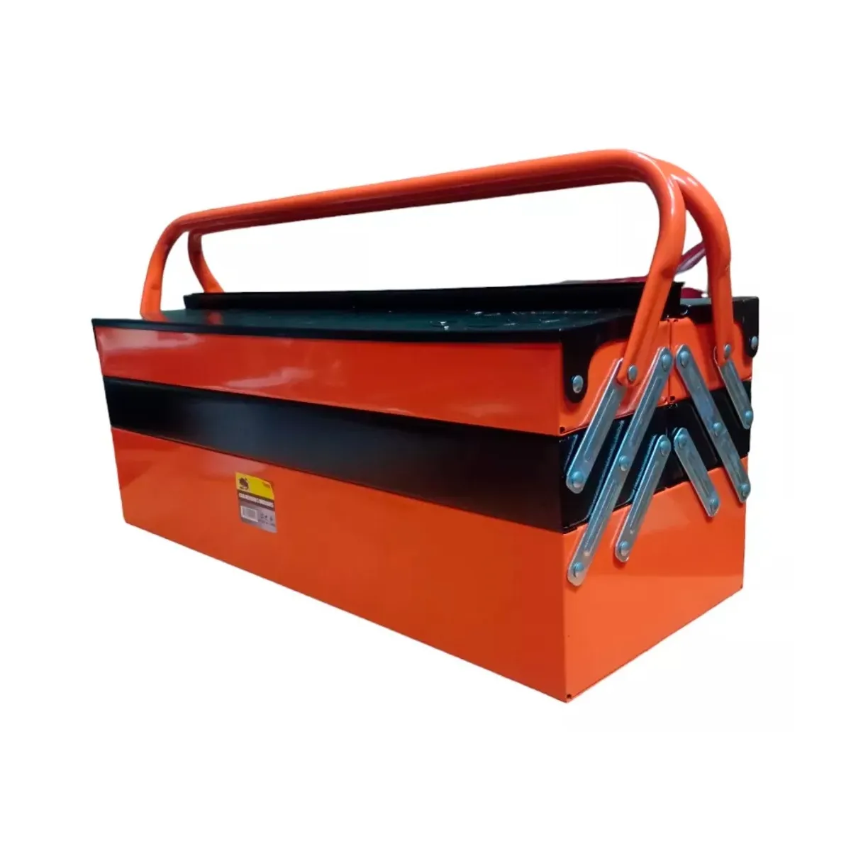 GENERICO - Caja Herramienta Articulada Metálica 3 Niveles 5 Divisiones