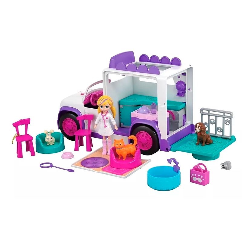POLLY POCKET - Hospital Móvil De Animalitos