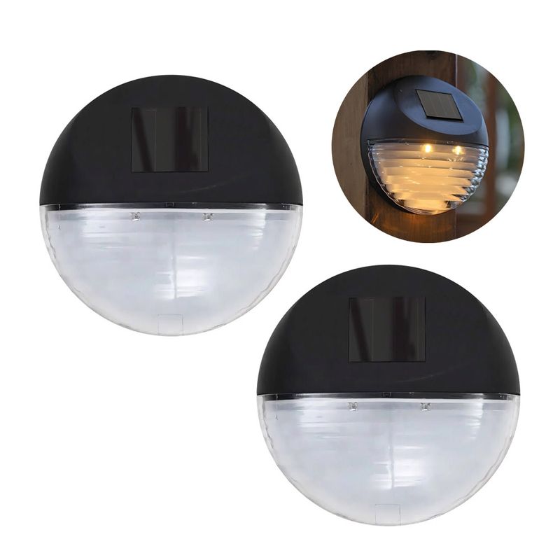 GENERICO - Aplique Solar Pared Impermeable Pack x2 Luz Cálida