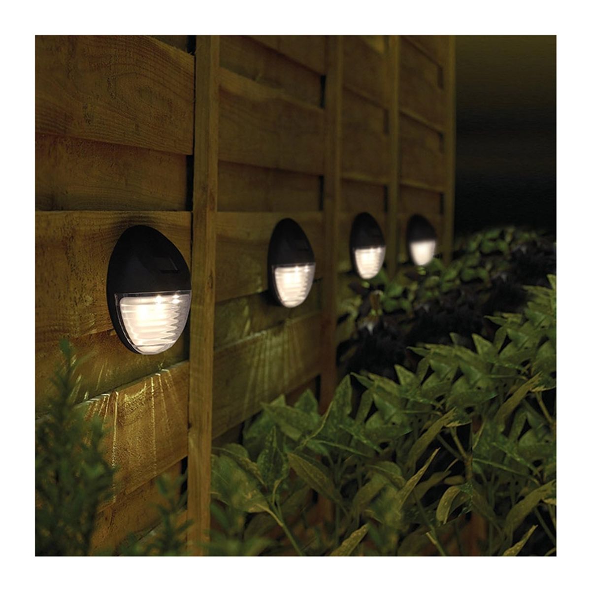 GENERICO - Aplique Solar Pared Impermeable Pack x2 Luz Cálida