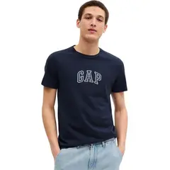 GAP - Polera Logo Mini Manga Corta Azul Hombre