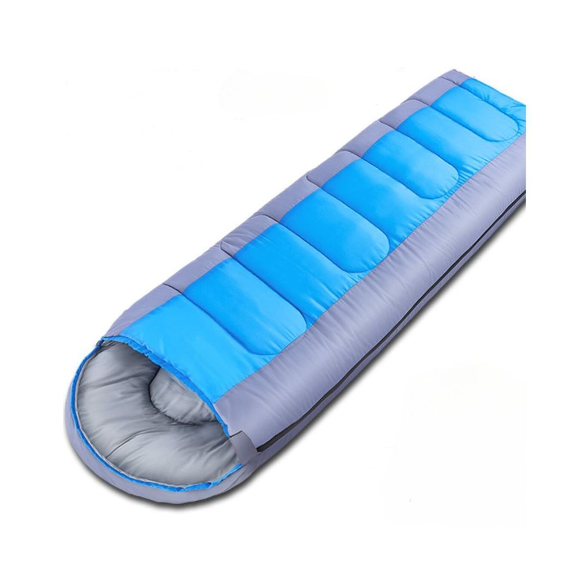 BABYLUNA - Saco de Dormir para Camping y Playa 1800g con Gorro Azul