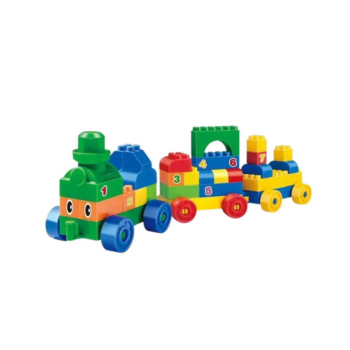 BABYLUNA - Juguete didáctico de 82 bloques de Construcción en Tren