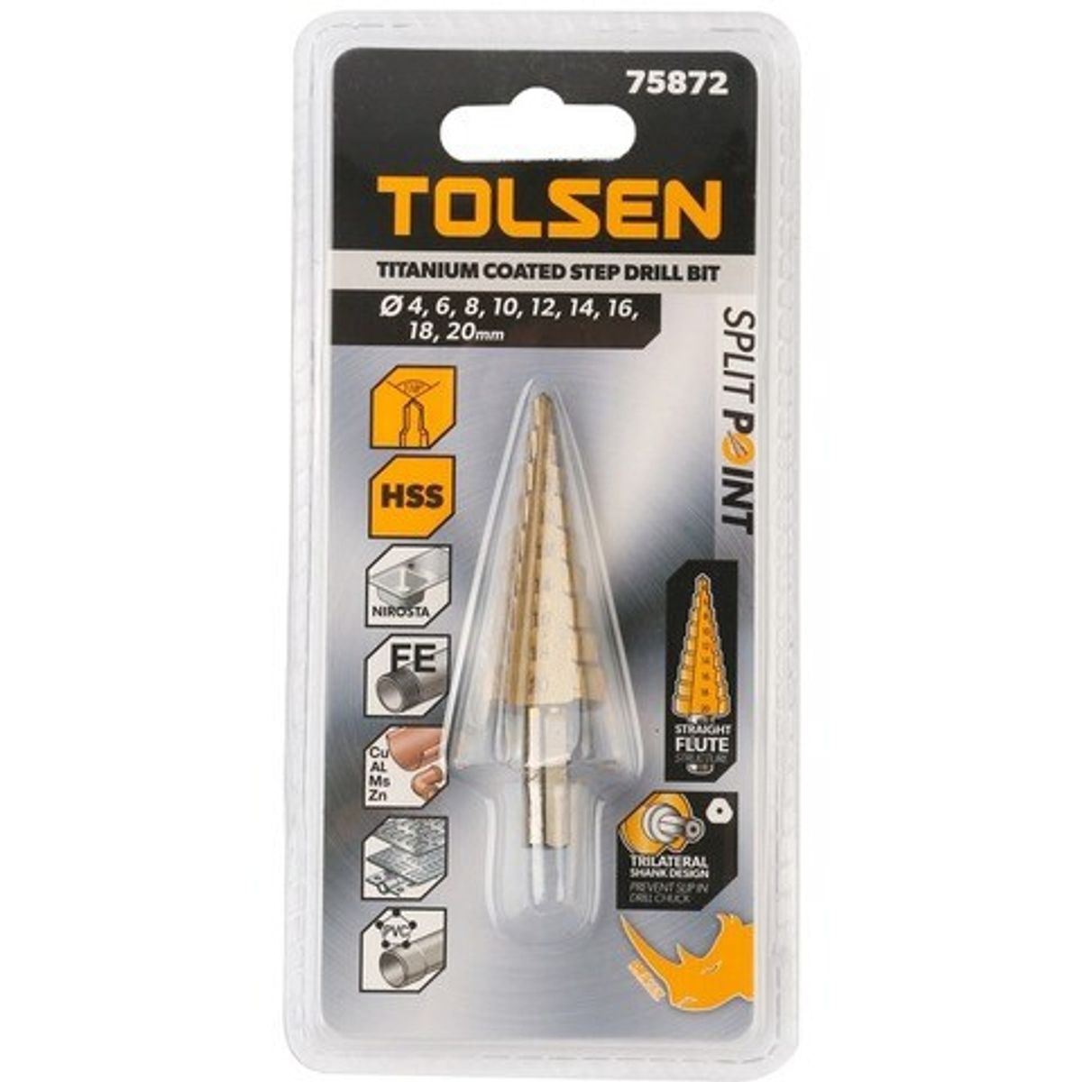 TOLSEN - BROCA ESCALONADA 4-20×2mm TOLSEN 75872