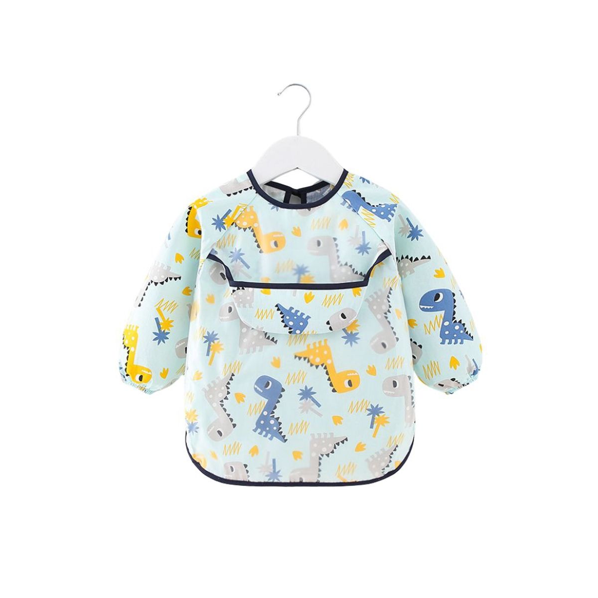 BABYLUNA - Delantal Babero Manga Larga Impermeable para Niños Verde