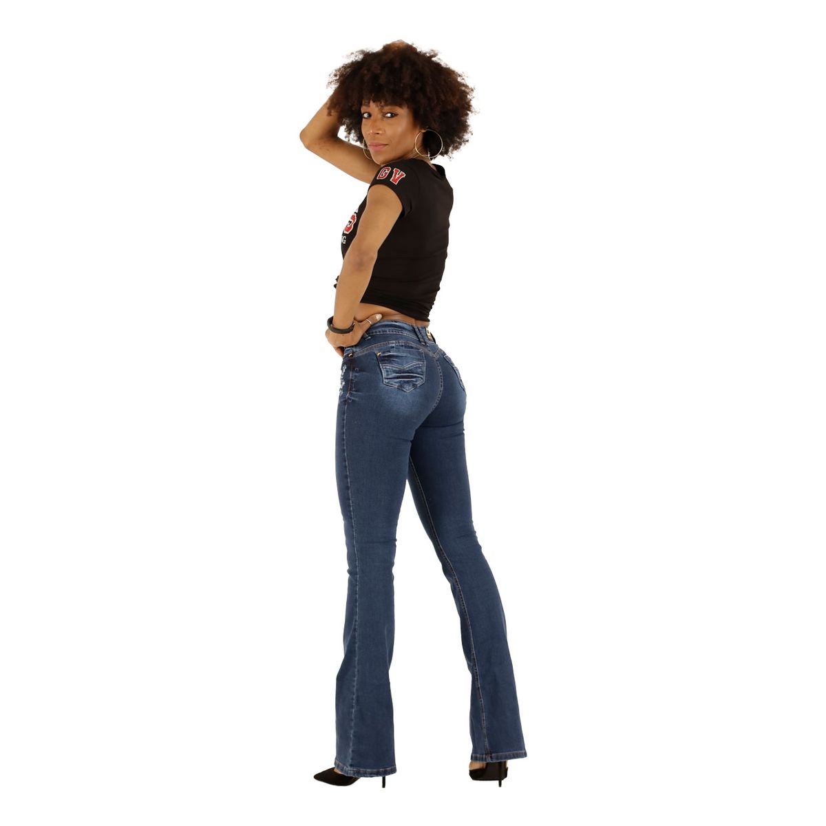 ONE WORLD - Jeans One World Formato para mujeres altas Flare Botones
