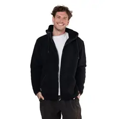 LENGA - Polerón Chaqueta Polar Sherpa Con Capucha Y Cierre Ykk Corcovado Lenga.-