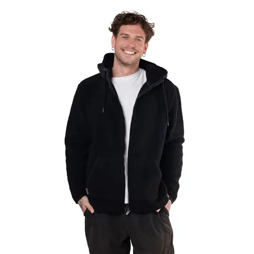 LENGA - Polerón Chaqueta Polar Sherpa Con Capucha Y Cierre Ykk Corcovado Lenga.-