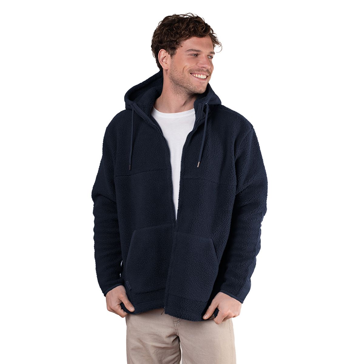 LENGA - Polar Sherpa Con Capucha Y Cierre Ykk Corcovado Lenga