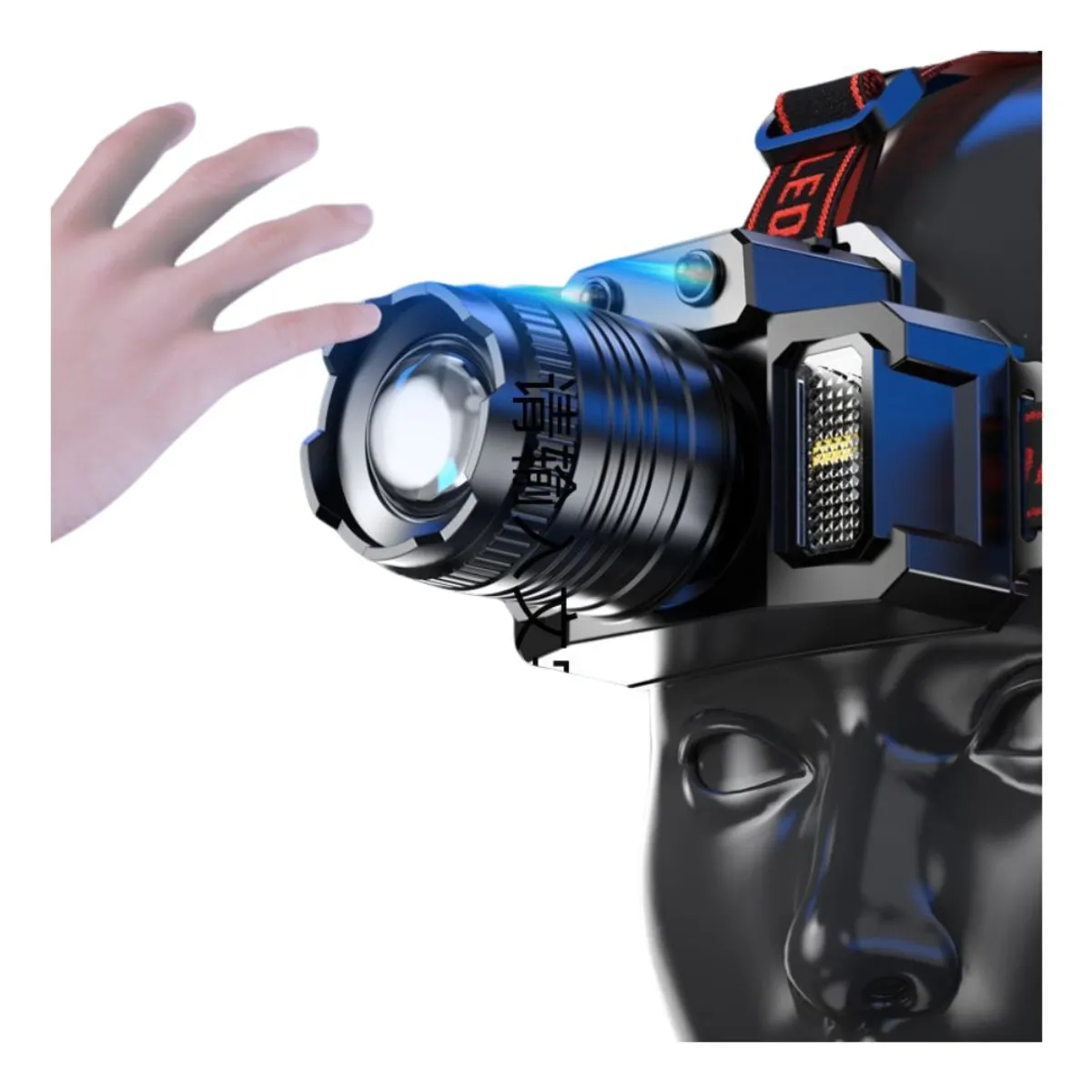 BABYLUNA - Linterna Frontal Luz Led Camping Cabeza Recargable USB