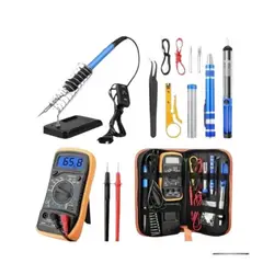 GENERICO - Kit Eléctrico Cautín 60w Regulable Soldador Multímetro