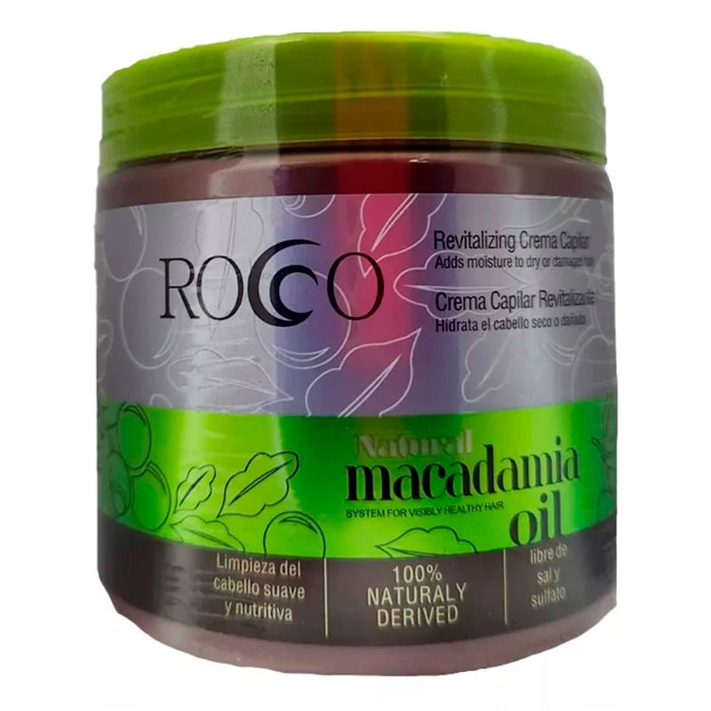 ROCCO - Crema Capilar Revitalizante Macadamia Oil 500ml Rocco