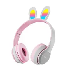 GENERICO - Audifonos Inalambricos Orejas De Conejo Bluetooth Rosa