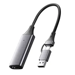 GENERICO - Capturadora Video Compatible Con Hdmi A Dual Usb-c Y Usb A