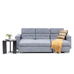 VYS SPA - SOFA CAMA DANTE GRIS ORIENTACION BIDIRECCIONAL Y CABECERA ABATIBLE