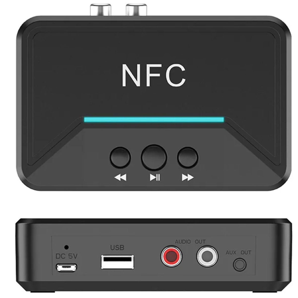 GENERICO - Receptor Audio Bluetooth NFC Aux 3.5 mm RCA Pendrive